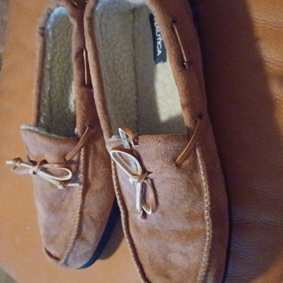 🌺Nautica Men's Brown Suede Loafers - Picture 1 of 8